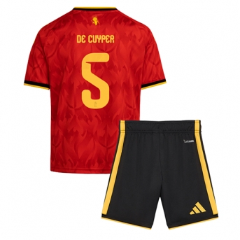 Billige Fotballdrakt Belgia Maxim De Cuyper #5 Replika Hjemmedraktsett Barn VM 2026 Kortermet (med bukser)